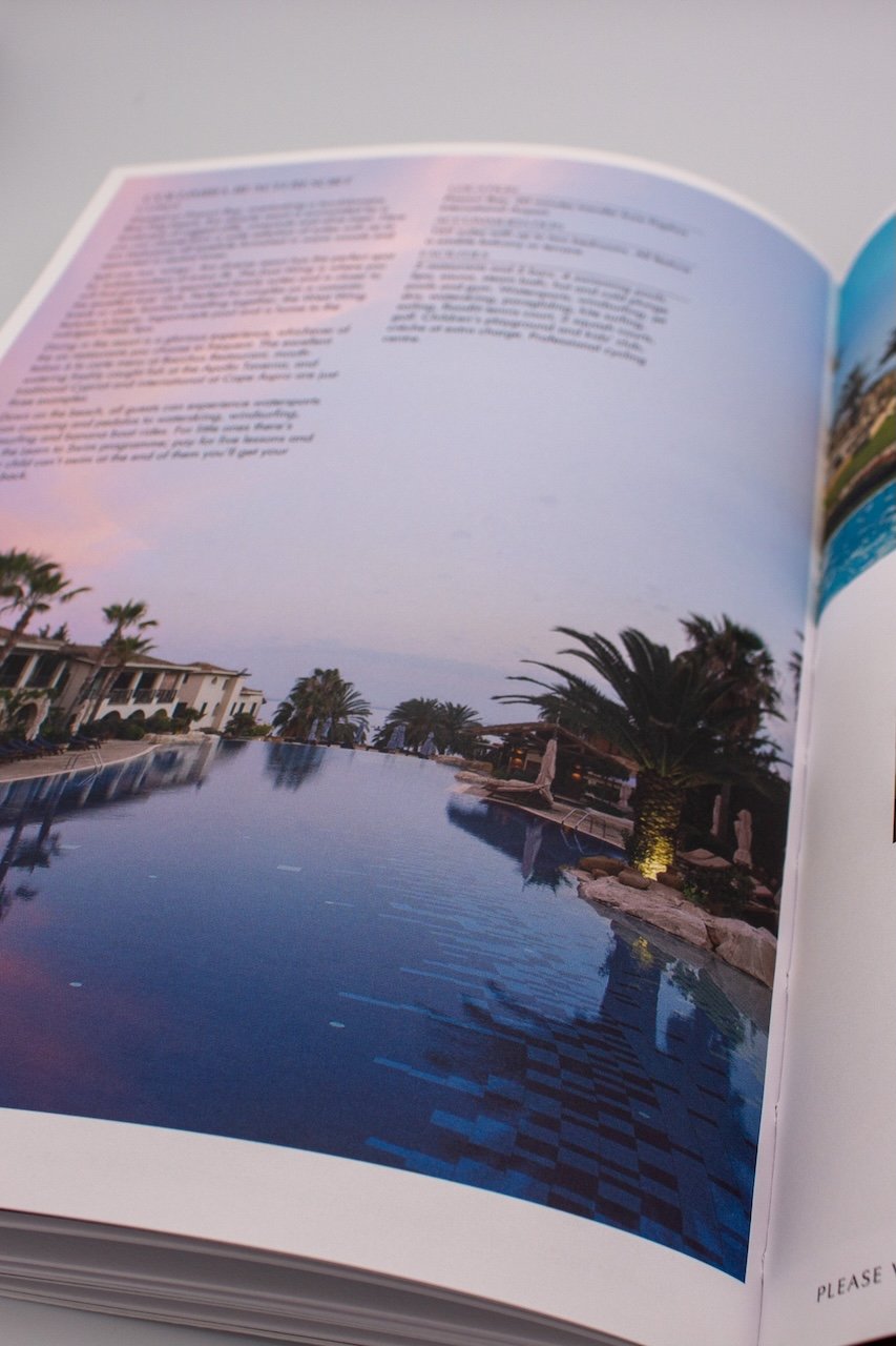 High Quality photography in ITC Print on demand travel brochure
