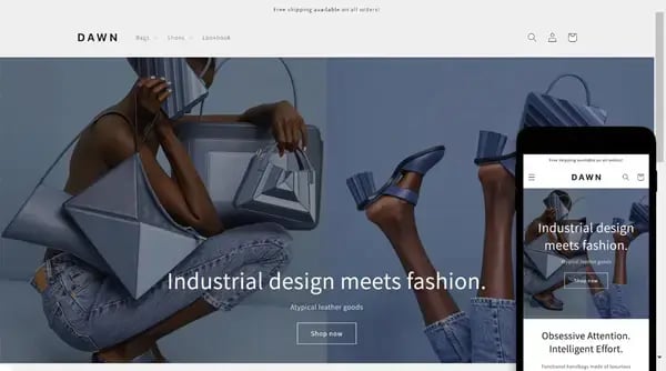 Dawn Shopify theme page